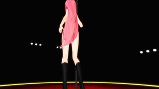 mmd MikuMikuDance girl pole dances