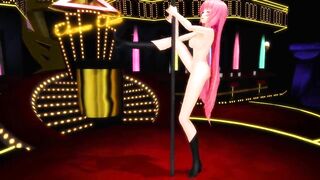 mmd MikuMikuDance girl pole dances