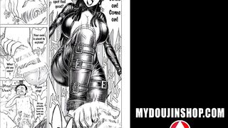 MyDoujinShop - Nyotengu Wearing a Sexy Catwoman Suit Pulls Out Her Tits & Dominates You!!! Hentai Comic