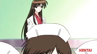 Teen makes threesome with doctor | Anime hentai