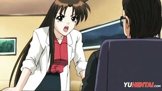Teen makes threesome with doctor | Anime hentai