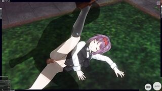 3D HENTAI Konno Yuuki Gets Fucked in the Yard and Takes a Creampie