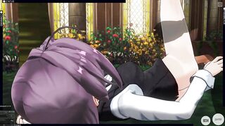 3D HENTAI Konno Yuuki Gets Fucked in the Yard and Takes a Creampie