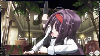 3D HENTAI Konno Yuuki Gets Fucked in the Yard and Takes a Creampie