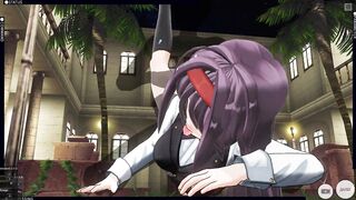 3D HENTAI Konno Yuuki Gets Fucked in the Yard and Takes a Creampie