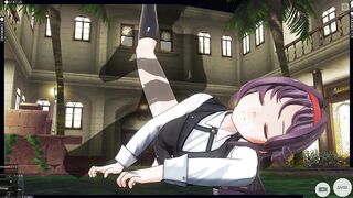 3D HENTAI Konno Yuuki Gets Fucked in the Yard and Takes a Creampie