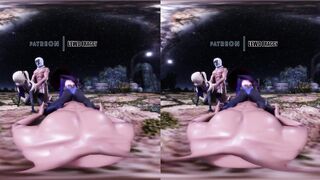 Genshin Impact - Mona & Fischl Moolight Orgy [UNCENSORED VR HENTAI R-18 MMD]