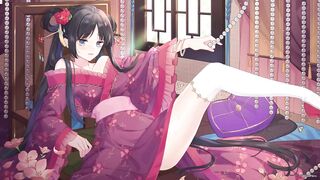 Hot Japanese Girl in Kimono Cowgirl Fuck