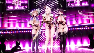 [genshin MMD] Genshin Prostitution Comfort Women Good Night Kiss Version 1