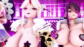 [genshin MMD] Genshin Prostitution Comfort Women Good Night Kiss Version 1