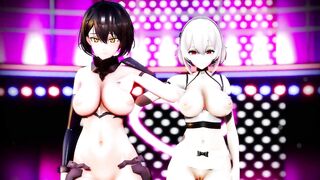 Mmd Azulene Baltimore will make you Hard and Cum Hentai 3D Animation