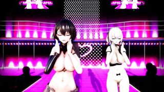 Mmd Azulene Baltimore will make you Hard and Cum Hentai 3D Animation
