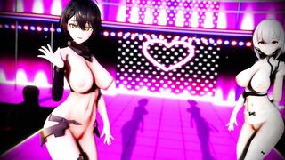 Mmd Azulene Baltimore will make you Hard and Cum Hentai 3D Animation