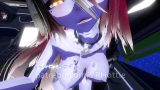Chained Drooling Tattooed Red Head Rides you in Passenger Seat of Lamborghini Car Fuck POV Lap Dance