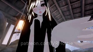 Nude Dragon Girl Face Rides you at Hot Spring White Black Hair Tail Play Sensual POV Lap Dance