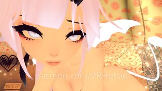 Succubus Demon Takes Advantage of you Face and Cock Rides during Slumber Party over POV Lap Dance