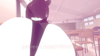Teen Cat Girl Student Gets Nude & Face Rides you with Hidden Vibrator in Class POV Lap Dance