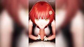 【H GAME】巨乳美女のフェラ抜き射精シーン③♡ エロアニメ/エロゲーム実況