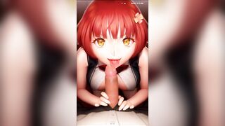 【H GAME】巨乳美女のフェラ抜き射精シーン③♡ エロアニメ/エロゲーム実況