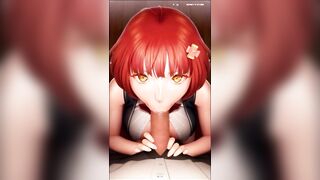 【H GAME】巨乳美女のフェラ抜き射精シーン③♡ エロアニメ/エロゲーム実況
