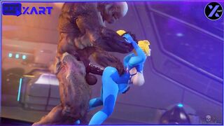 A monster with a huge dick fucks a blonde in anal