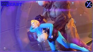 A monster with a huge dick fucks a blonde in anal