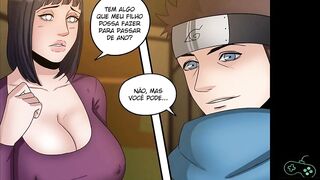 Naruto Hentai, Konohamaru fudendo as Milfs Sakura e Hinata