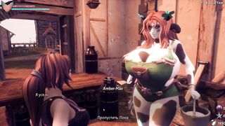 Косплейщица не против чтобы я её трогала за грудь [Gameplay]