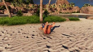 treinando na praia sozinho