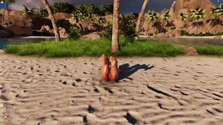 treinando na praia sozinho