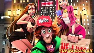 Hot chicks fucking a beggar after the club - Rich Mansion Episode 08