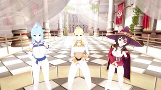 Konosuba Aqua Darkness and Megumin Finger Themselves for You - Anime Hentai 3d Uncensored