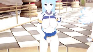 Konosuba Aqua Darkness and Megumin Finger Themselves for You - Anime Hentai 3d Uncensored