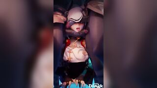 Shenhe gets Gangbanged by a group of Hilichurls - 3D Animation Genshin Impact Group Sex