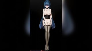 HONKAI IMPACT RAIDEN MEI HENTAI MMD 3D MUSIC DANCE MIXT BLACK HAIR COLOR EDIT SMIXIX