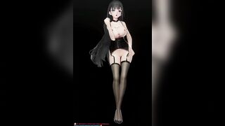 HONKAI IMPACT RAIDEN MEI HENTAI MMD 3D MUSIC DANCE MIXT BLACK HAIR COLOR EDIT SMIXIX