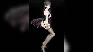 HONKAI IMPACT RAIDEN MEI HENTAI MMD 3D MUSIC DANCE MIXT BLACK HAIR COLOR EDIT SMIXIX
