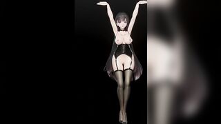 HONKAI IMPACT RAIDEN MEI HENTAI MMD 3D MUSIC DANCE MIXT BLACK HAIR COLOR EDIT SMIXIX