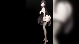 HONKAI IMPACT RAIDEN MEI HENTAI MMD 3D MUSIC DANCE MIXT BLACK HAIR COLOR EDIT SMIXIX