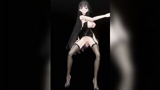 HONKAI IMPACT RAIDEN MEI HENTAI MMD 3D MUSIC DANCE MIXT BLACK HAIR COLOR EDIT SMIXIX