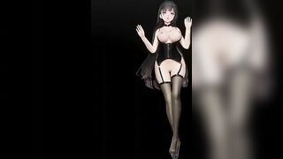 HONKAI IMPACT RAIDEN MEI HENTAI MMD 3D MUSIC DANCE MIXT BLACK HAIR COLOR EDIT SMIXIX