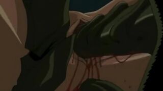 Hentai Girl impregnated by green monster