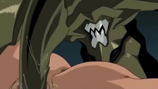 Hentai Girl impregnated by green monster