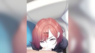 Idol Master - Madoka Higuchi Blowjob Double Throatpie Cum Swallow