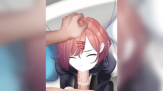 Idol Master - Madoka Higuchi Blowjob Double Throatpie Cum Swallow