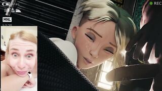 GWEN Spiderman gets fucked in the ass and she sucks cock
