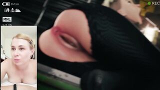 GWEN Spiderman gets fucked in the ass and she sucks cock