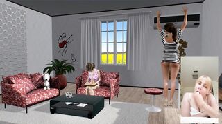 Futanari well sucked at home