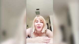 three women with cocks fuck on a chair