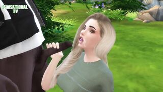 Interracial Teens Fuck in Public 3D